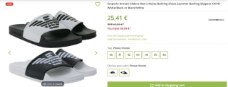Emporio Armani Slippers Heren Beachwear voor €25,41 bij Outlet46