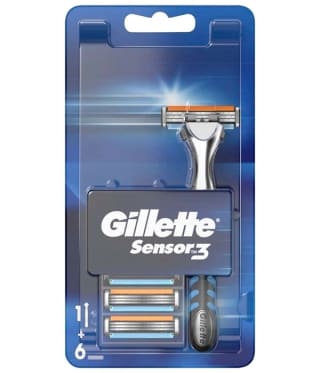 Gillette Maquinilla Sensor 3 con 1 cabezal + 6 recambios por 4,95€