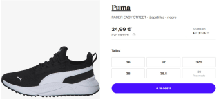 Zapatillas de Mujer Puma PACER EASY STREET por 24.99€