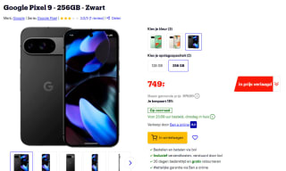 Google Pixel 9 256GB voor €749 bij Bol