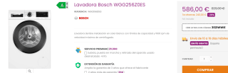 Lavadora Bosch WGG256Z0ES por 556€