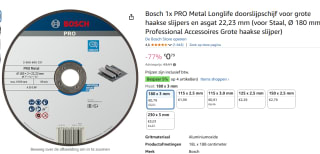 Bosch 1x PRO Metal Longlife doorslijpschijf voor grote haakse slijpers vanaf €0,79 bij Amazon