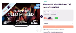 Hisense 55U79NQ 55 4K SmartTV 144Hz 2024 voor €479 bij Ibood