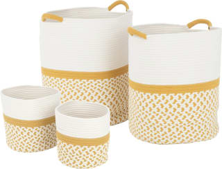 Prijsfouten! J-Line Set Van Drie Manden Lucie Raffia Naturel voor €19,99 bij Bol.com