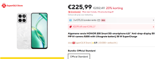 Honor 200 8GB/256GB smartphone voor €225,99 bij Aliexpress