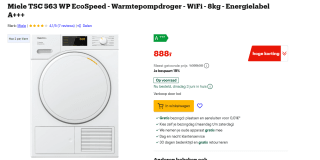 Miele TSC 563 WP EcoSpeed - Warmtepompdroger voor €888 bij Bol