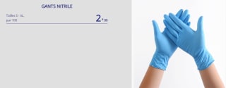 Gants Nitrile à 2,99€
