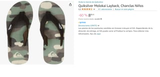 Chanclas de Peques Quiksilver Molokai Layback por 8.8€