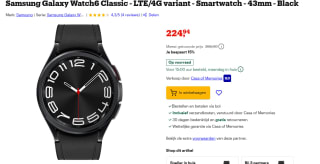Samsung Galaxy Watch6 Classic, 43mm, Bluetooth + 4G (Zwart) voor €224,94 bij Bol