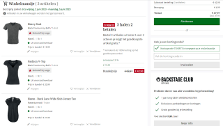 3 halen 2 betalen op T-shirts bij Large