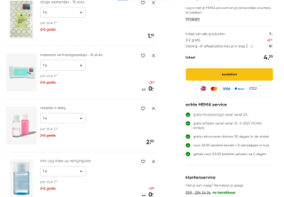 2+2 gratis op mini's en reisflesjes bij Hema