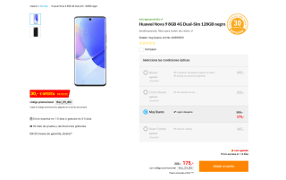 Huawei Nova 9 8GB 4G Dual-Sim 128GB Reaco por solo 175€