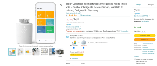 Tado, Cabezales Termostáticos Inteligentes Kit de Inicio V3+ por 74,50€