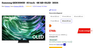 Samsung QE83S90D - 83 inch - 4K QD-OLED - 2024 voor €1.749 bij Bol
