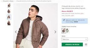 Chaqueta Adidas Originals de Plumas Marrón por 44.80€