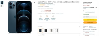 iPhone 12 Pro Max 512GB Reacondicionado por $10,677 en Amazon