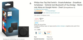 Philips Hue Tap dial switch - draaischakelaar voor €31,99 bij Amazon