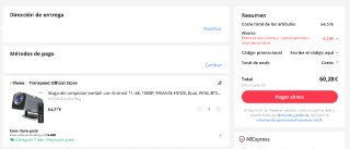 Magcubic HY320 proyector Android 11, 4K, 1080P por 60,28€