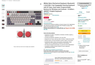 8Bitdo Retro Teclado Mecánico Bluetooth/2.4G/USB-C Hot Swappable 87 Teclas por 84,99€