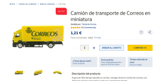Camión de Correos miniatura por 1,21€