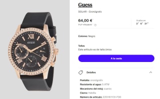 Reloj Cronografo para Mujer Guess SOLAR por 54.4€