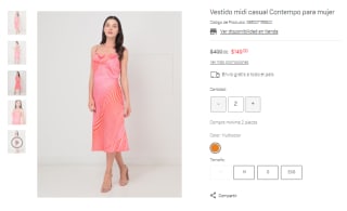Vestido Midi Casual Contempo por $149 en Suburbia