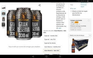 Cruzcampo Gran Reserva Cerveza Tostada Pack Lata, 24 x 33cl por 15,28€