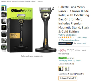 Win a Gillette Labs men's razor with blade refill from Amazon for £11.24