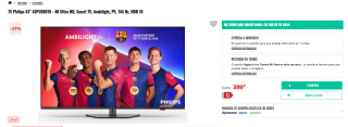 TV Philips The One 43PUS8919 43" LED UltraHD 4K Ambilight TV 120Hz por 399€