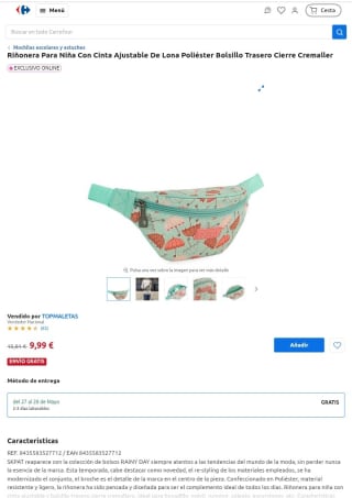 Riñonera para niña por 9,99€.