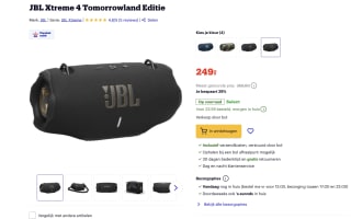 JBL Xtreme 4 Tomorrowland voor €249