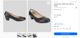 Zapato New Walk Carla Oficina Negro por $24.990