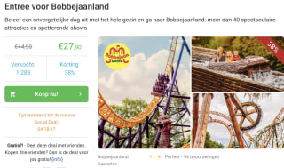 Bestel nu je tickets voor Bobbejaanland voor maar €27,90 via Social Deal