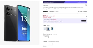 Movil Xiaomi Redmi Note 13 4G 8GB/256GB por 143.64€ (Cuenta Nueva 132.64€)
