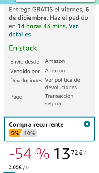 Pack de 6 botellas × 750ml Vino René Barbier Kraliner blanco seco por 13,72€.