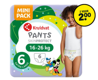 Luierbroekjes 2 minipacks voor €2 bij Kruidvat