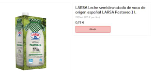 Leche semidesnatada de vaca LARSA Pastoreo 1L por 0.75€