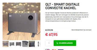 QLT Smart Digitale Convectie Kachel voor €67,95 bij Dagknaller