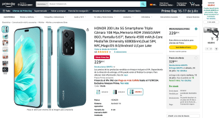 HONOR 200 Lite 5G por 229,90€