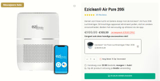 Eziclean Air Pure 200i - Luchtreiniger met HEPA Filter voor €169,99 bij Eziclean