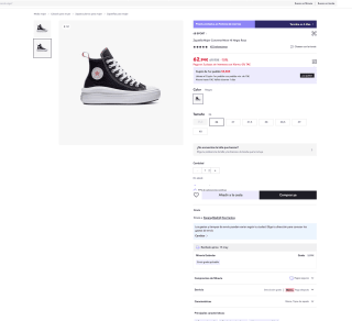 Zapatilla Converse Move Hi Mujer por solo 62,94€ (Nuevos usuarios 25,17€)