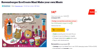Ravensburger EcoCreate Maxi Make your own Music pakket voor €14,41 bij Bol.com