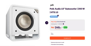 Polk Audio Hts 10 Actieve Subwoofer (10" Bass Box, 200 Watt), Wit voor €249 bij Ibood