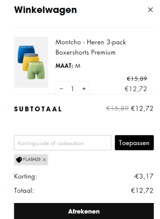 3-Pack Montcho heren boxershorts voor €12,76 dmv c de bij Montcho