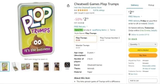 Cheatwell Games Plop Trumps - £2.99