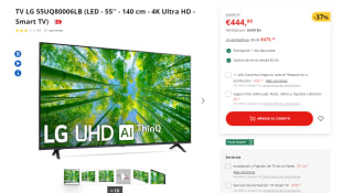 Smart Tv LED 55" marca LG modelo 55UQ80006LB por 444€
