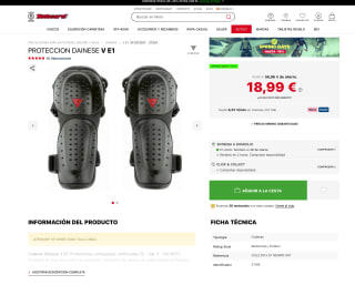 Protectores DAINESE V E1 Codo/antebrazo Nivel II por solo 18,99€