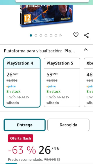 Street Fighter 6 PS4 por 26,74€.