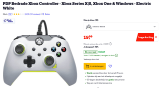 PDP Wired Controller - Electric White voor €19,99 bij Bol