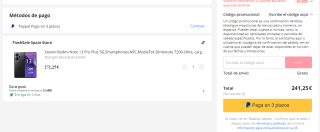 Xiaomi Redmi Note 13 Pro Plus 5G de 8GB/256GB por 241,25€